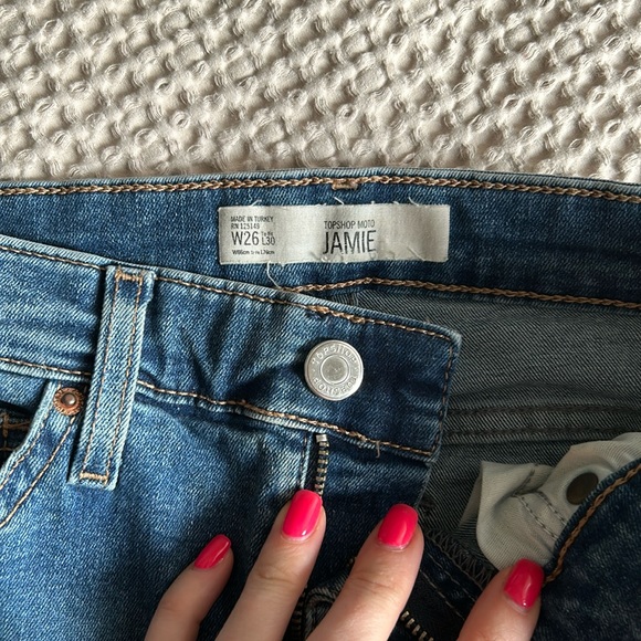 Top shop Motto “Jamie” blue jeans, W26 x L30 - Picture 1 of 3